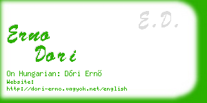 erno dori business card